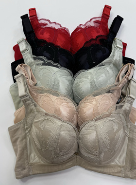 100%感觉百分百内衣中厚性感蕾丝软钢圈调整型文胸A杯6003B杯6004