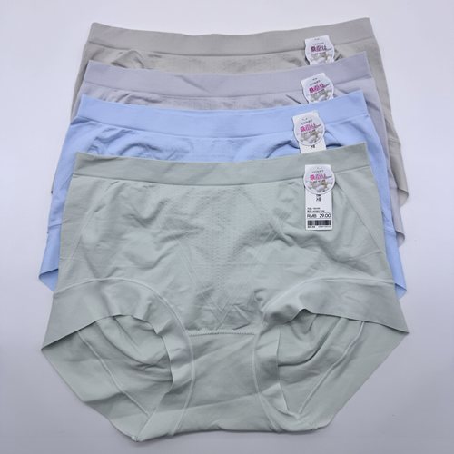 100%感觉超弹舒适女士三角高腰内裤包臀收腹提臀中腰内裤0716K