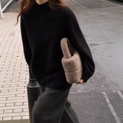 100%纯山羊绒毛衣女半高领2025