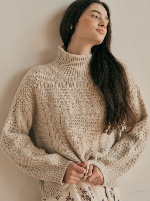 100%纯山羊绒毛衣女加厚2025秋冬新款高领麻花宽松套头针织打底衫