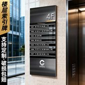 楼层索引牌定制可更换公司写字楼电梯指示导向门牌高端酒店公寓大厅不锈钢科室房间号分布局引路标识牌子定做