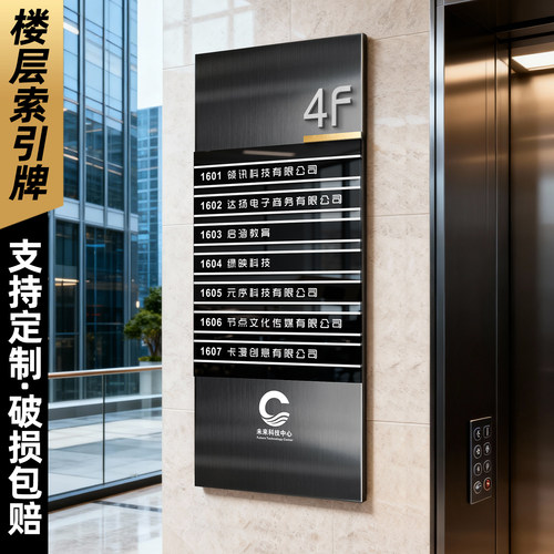 不锈钢楼层指示牌定制可替换设计