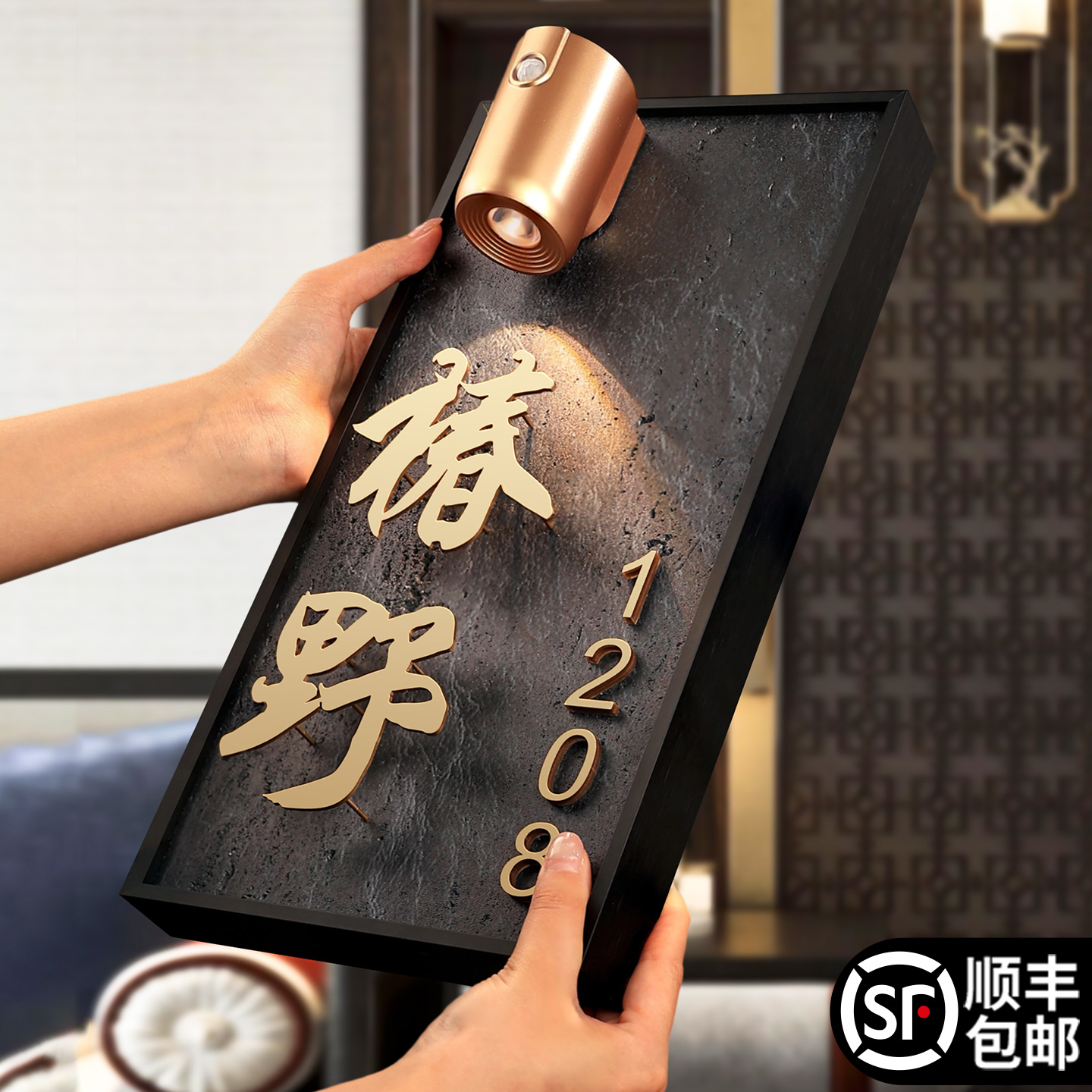 高档轻奢喷漆焊接立体字门牌定做