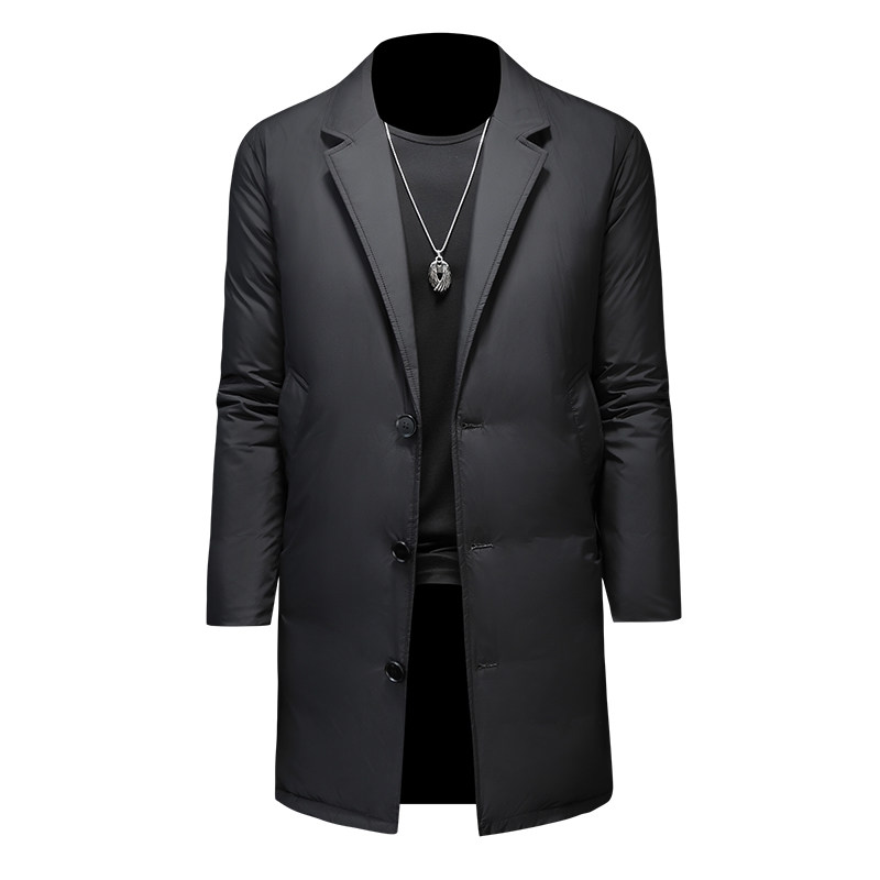 超柔超轻2025冬季新款西装领中长款羽绒服男9827-P325假模,男装西服套装,钱塘6023