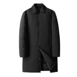 2025商务加厚新款男士中长款90白鸭绒羽绒服9819-P345平铺，男装羽绒服，钱塘6023