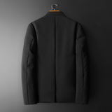 新中式2025冬季中山装新款男士90白鸭绒羽绒服9801-P275平铺，男装羽绒服，钱塘6023
