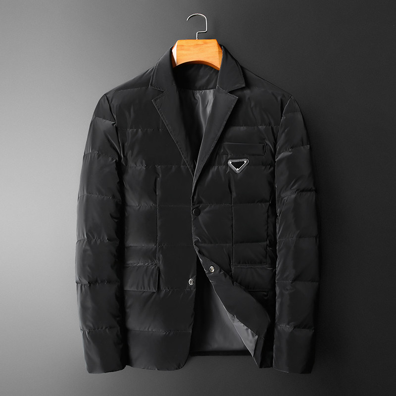 2024冬季新款男士西装领90白鸭绒羽绒服8895-P270有视频，男装羽绒服，钱塘6023