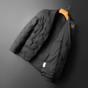 2025冬季新款超柔面料西装羽绒服90白鸭绒 9825-P255 平铺图片