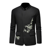 新中式2025冬季中山装新款男士90白鸭绒羽绒服9801-P275假模，男装羽绒服，钱塘6023