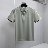 2026夏季新款简约商务冰丝无痕修身POLO衫D851-P73挂拍绿，男装Polo衫，钱塘6023