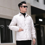 24冬季新款男士90白鹅绒羽绒服鹅绒8891-P325有视频绒有米白，男装羽绒服，钱塘6023