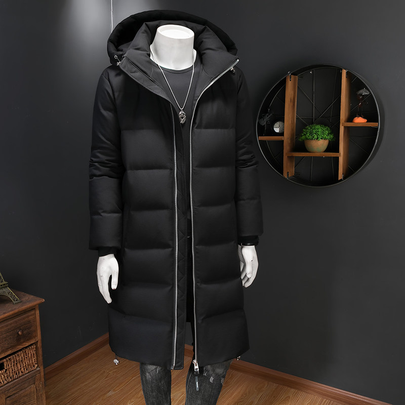 2025冬季新款TR面料长款连帽羽绒服加厚90白鸭绒9831-P425假模,男装羽绒服,钱塘6023