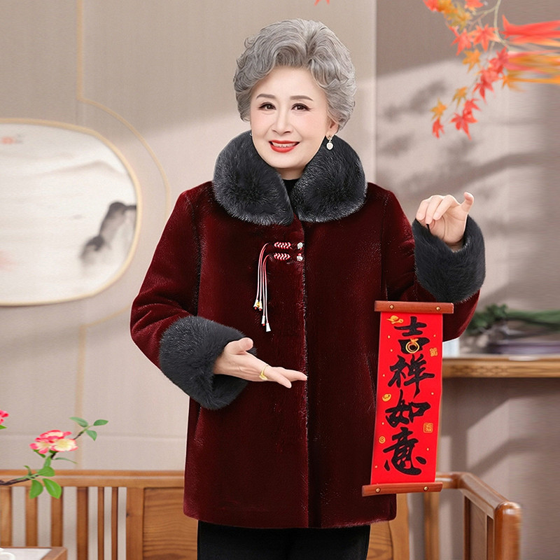 2026新款中老年女装妈妈冬仿貂绒毛领外套奶奶装加厚保暖洋气棉袄,女装/女士精品,中老年女装,淘宝优惠券,粉丝福利购,淘宝优惠卷