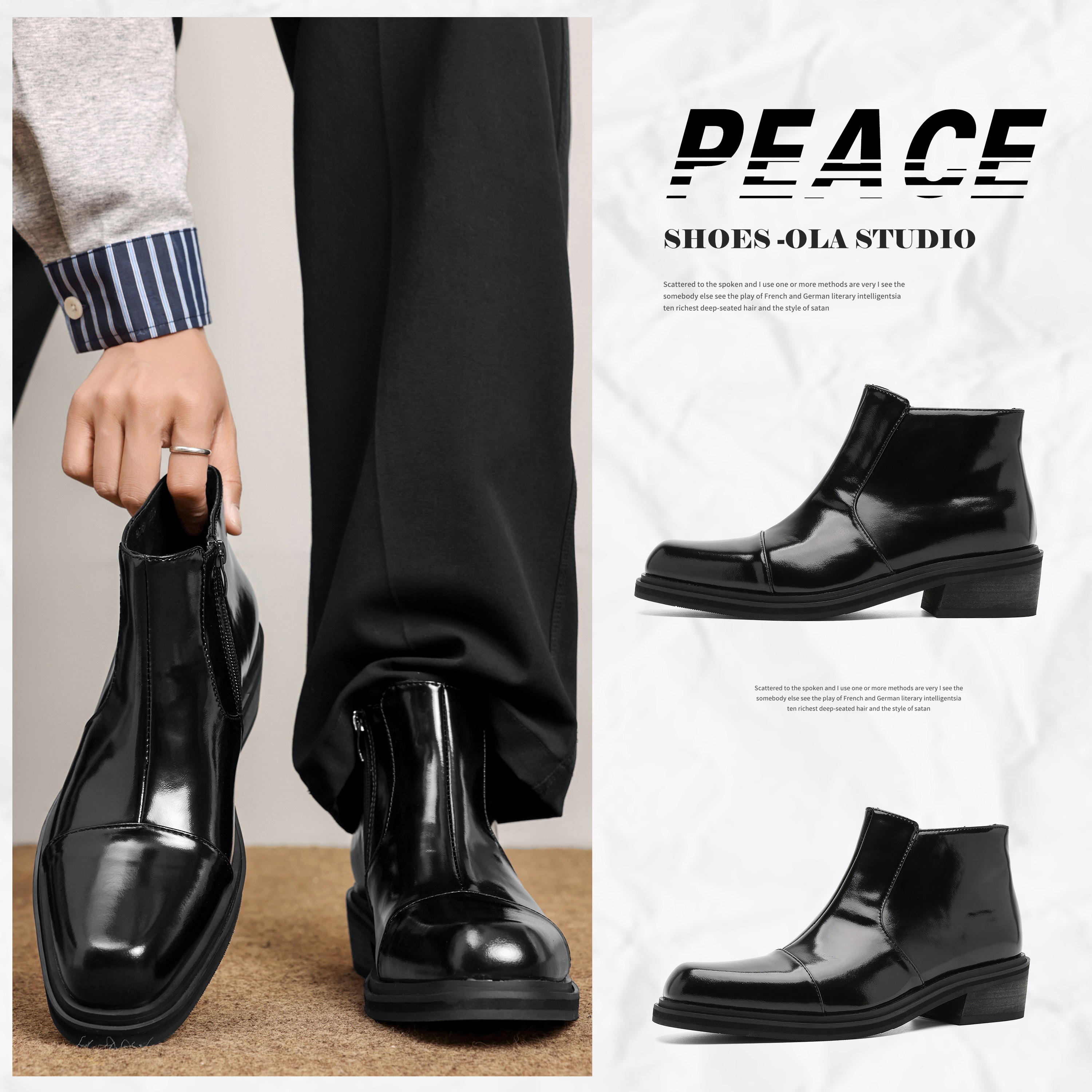 2026新款切尔西痞帅马丁靴男款靴子男款踢不烂工装靴红翼西部鞋神