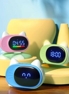 波比熊智能闹钟t7多功能学生起床神器儿童早教AI时间管家语音提醒