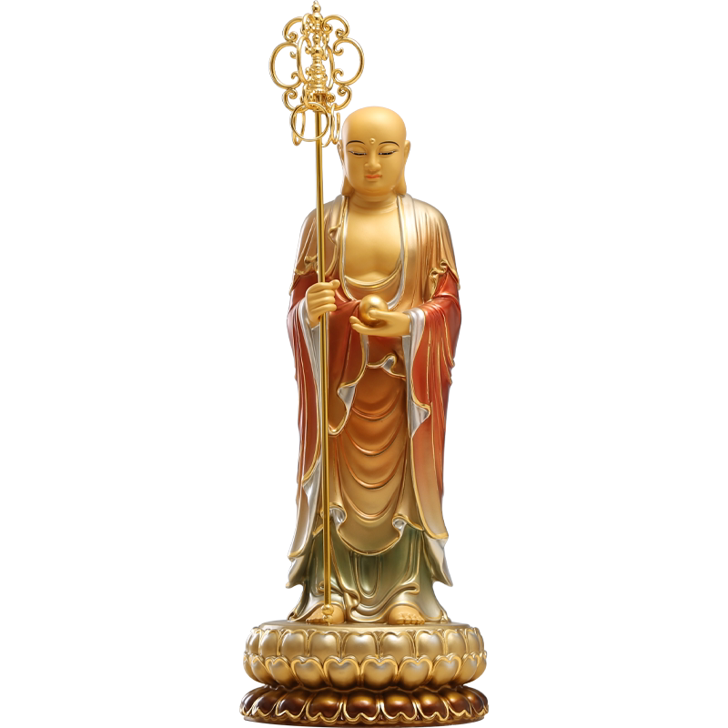 圆通纯铜地藏王菩萨像
