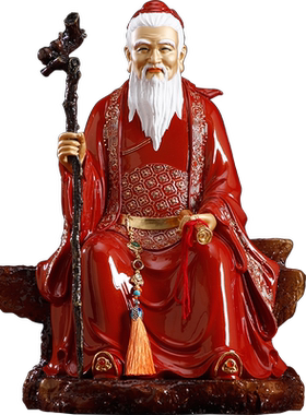 红衣月老像摆件铜雕月老星君