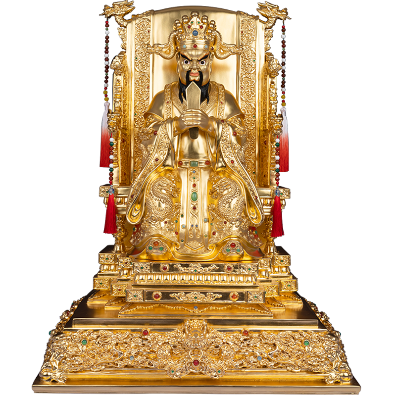 贴金龙椅五爷像龙五爷神像