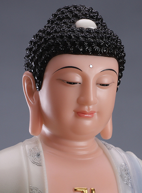 新品汉白玉娑婆三圣佛像大全三宝佛观音佛像M供奉家用地藏菩萨佛