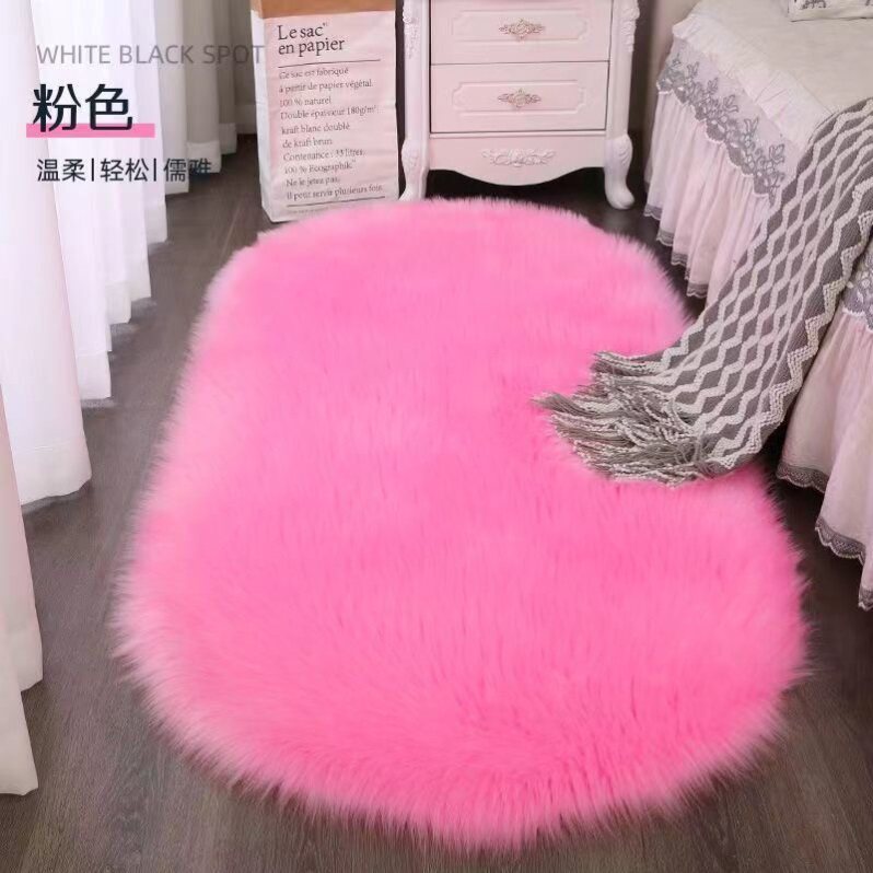 长毛绒地毯服装店橱窗展台毛毛装饰毯桌柜面流水台白色彷羊毛垫子