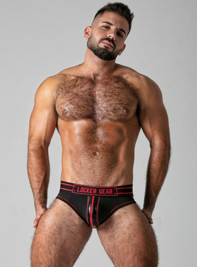 LOCKER GEAR 立体囊袋网眼性感拉链提臀低腰男士双丁内裤LK0621