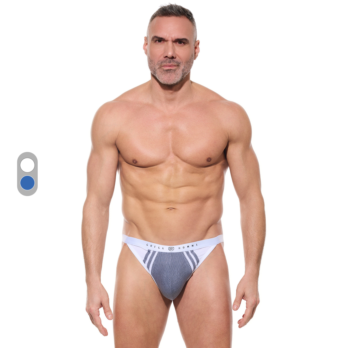 GREGGHOMME复古条纹网眼丁字裤