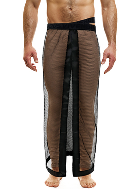 MODUS VIVENDI 柔软舒适奢华透视网眼性感低腰男士围裙裤16362