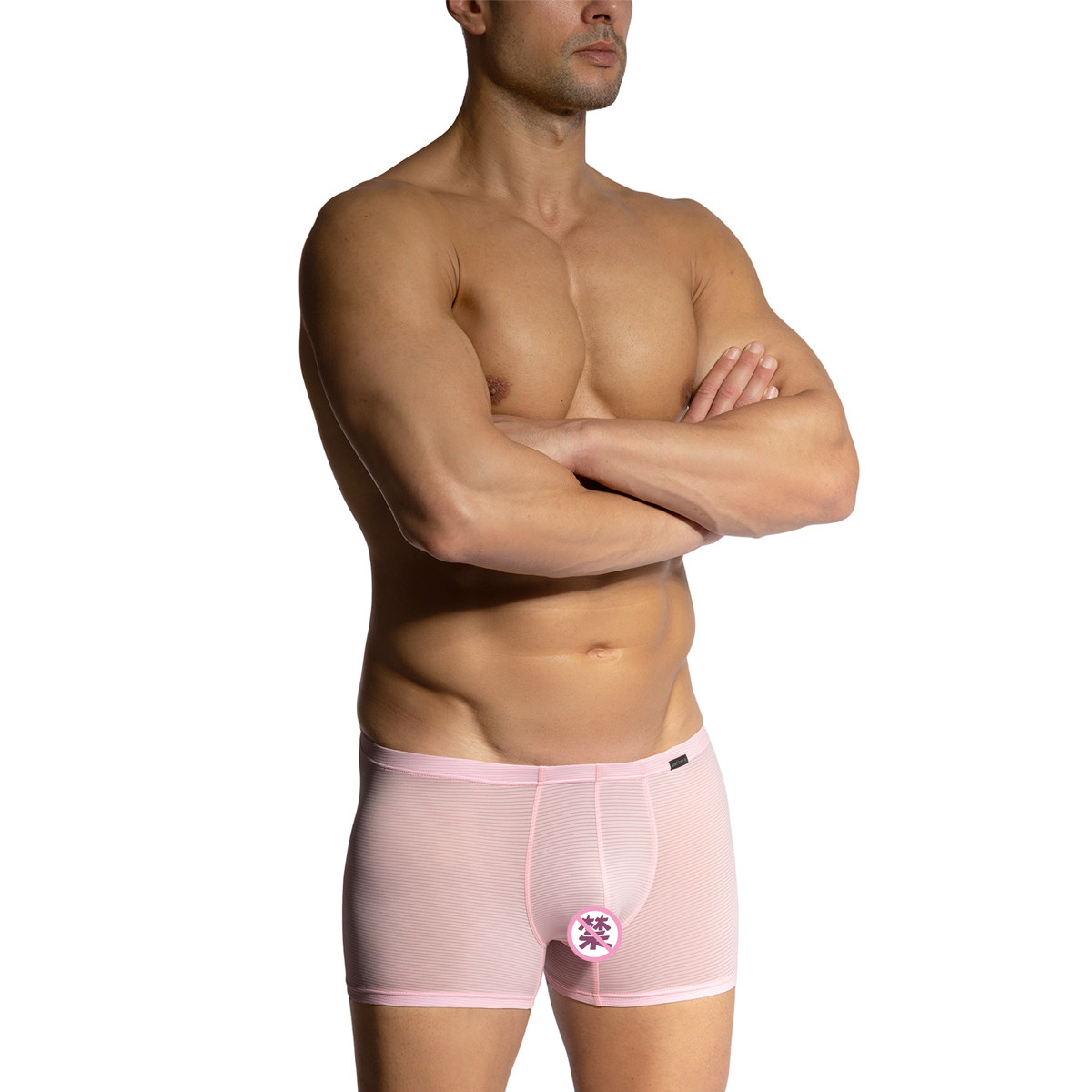 OLAFBENZ透视条纹低腰平角内裤