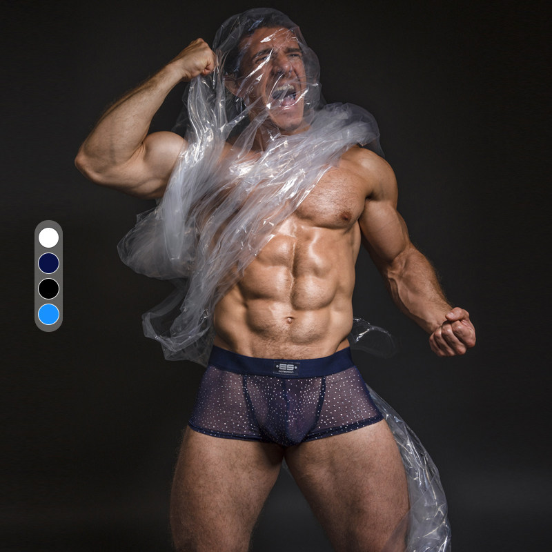 ES COLLECTION 立体囊袋柔软奢华闪耀低腰性感男士平角内裤UN584,女士内衣/男士内衣/家居服,男三角内裤,淘宝优惠券,粉丝福利购,淘宝优惠卷