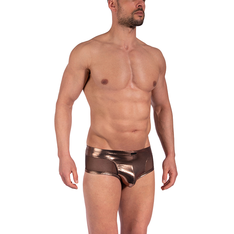 MANSTORE奢华透视网纱低腰三角裤