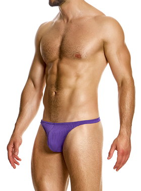 MODUS VIVENDI 性感男士丁字内裤波浪条纹立体U凸囊袋高弹 21311