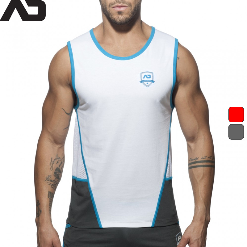 ADDICTED透气网眼撞色圆领背心