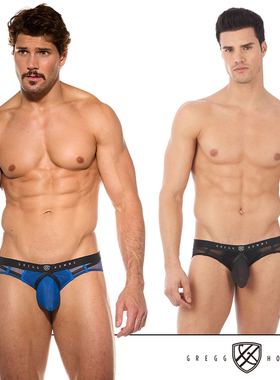 GREGG HOMME 立体囊袋吊环网纱透视奢华性感男士三角内裤140003