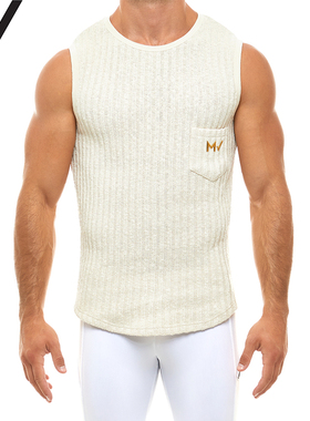 MODUS VIVENDI 保暖复古针织棉舒适透气柔软无袖男士背心07141