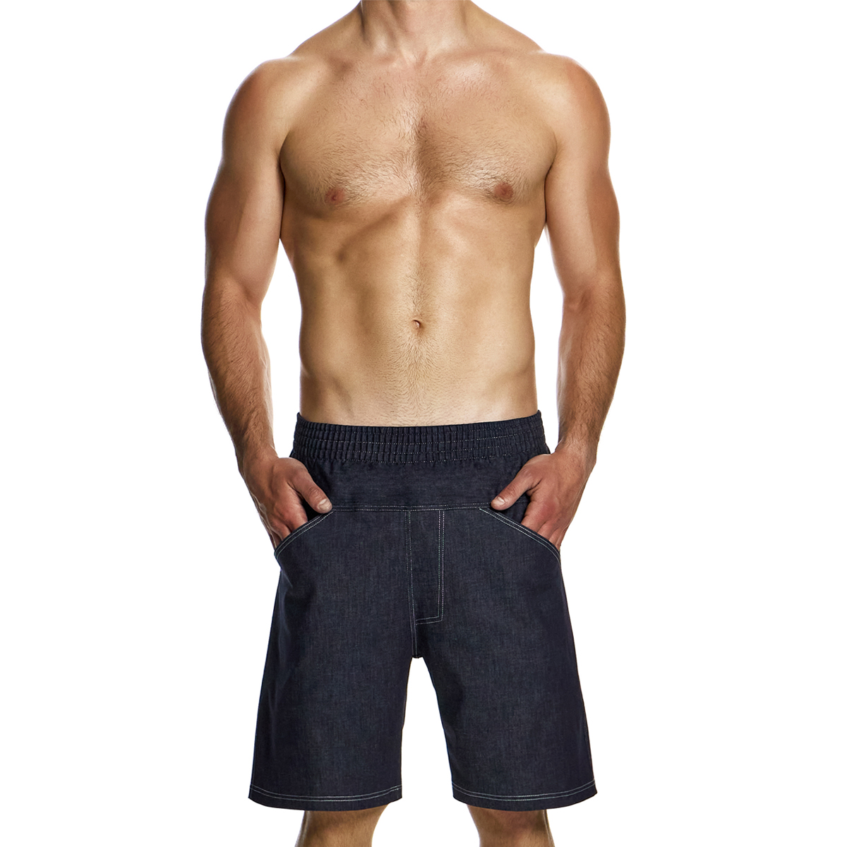 MODUS VIVENDI 复古个性低腰时尚牛仔低腰修身男士五分短裤 11463