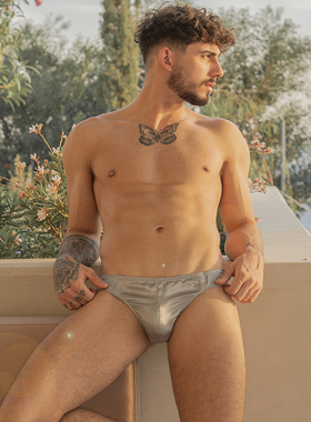 MODUS VIVENDI 立体囊袋奢华闪耀缎面低腰舒适男士三角内裤03215