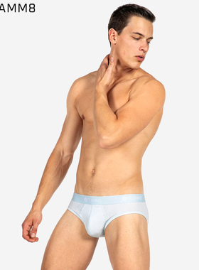 TEAMM8 立体囊袋时尚条纹柔软透气棉低腰性感男士三角内裤SLWS