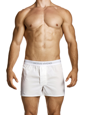 MODUS VIVENDI 纯色弹力棉低腰男士阿罗裤 居家透气运动 30522