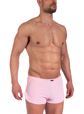 MANSTORE 性感柔软丝滑舒适透气磨毛低腰男士平角内裤 2-12437