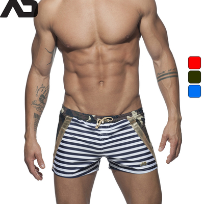 ADDICTED水手条纹速干沙滩泳