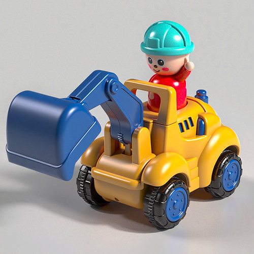 【无需电池】按压就跑工程车