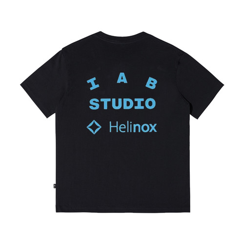 韩国IAB STUDIO×Helinox男女情侣同款短袖T恤纯棉字母oversize
