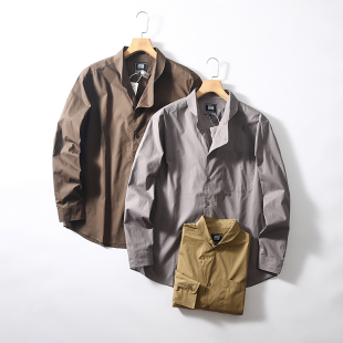 宽松廓形 秋款 衬衫 Boy 潮 休闲长袖 日系古着风 轻工装 City 男士