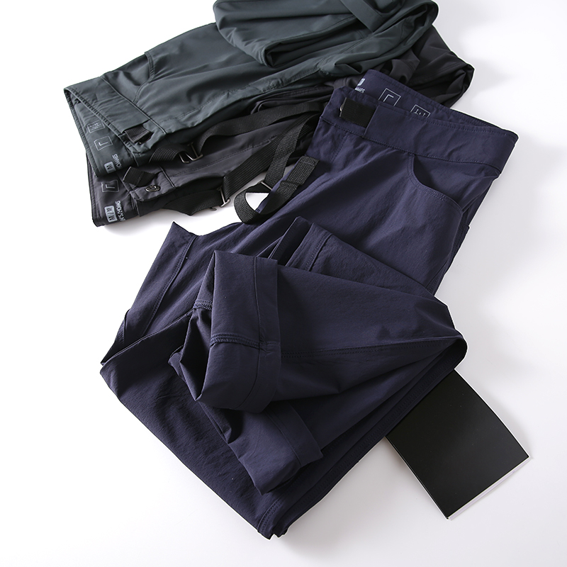 春秋卡扣裤高弹直筒运动休闲裤潮
