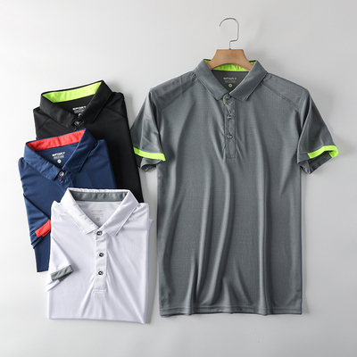 撞色翻领！速干透气短袖polo衫T