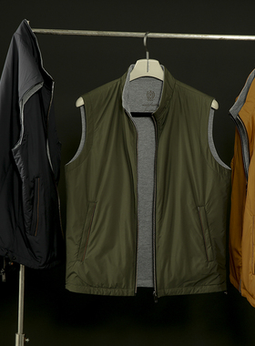 U1tra L1ght科技面料！轻便有型！男士立领防泼水双面穿马甲背心