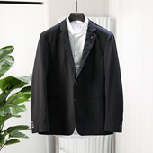 痞帅有型 休闲平驳领西装 条纹肌理质感 男士 外套 春季 一线撤柜