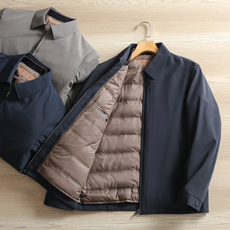 90鹅绒内胆御寒保暖商务羽绒服