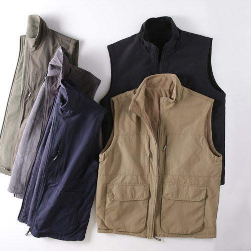 防风防水立领保暖摇粒绒马甲背心