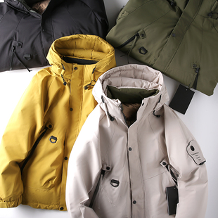 男加棉加厚防风防水保暖连帽棉服棉衣 冬季 户外牛货 机能热反射